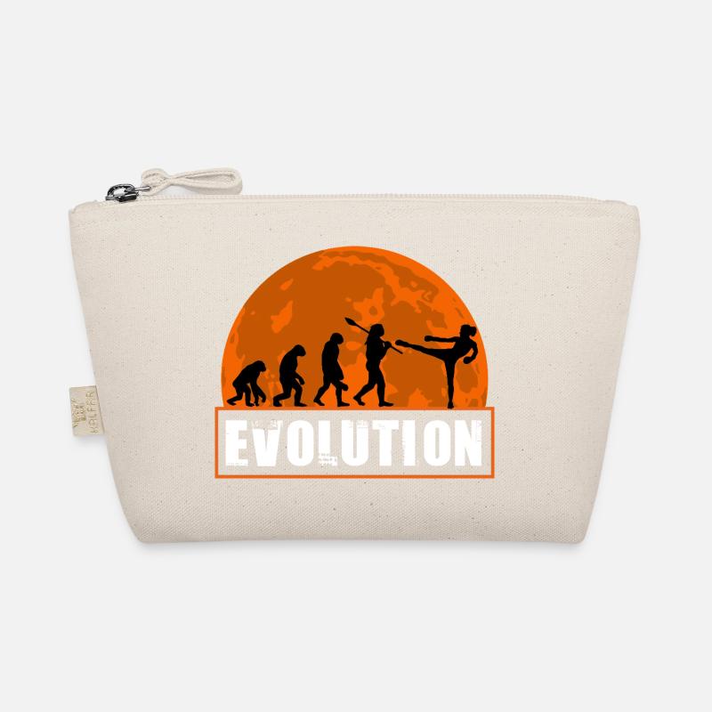 Evolution des Kickboxens Lustige Kampfsport Retro Bio-Täschchen