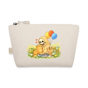 Squelette douillet avec chat sur la prairie fleurie - Trousse biologique - nature - Devant