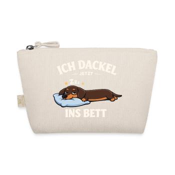 Dackel Kleidung Geschenke Ich dackel jetzt  - Bio-Täschchen - Natur - Vorne