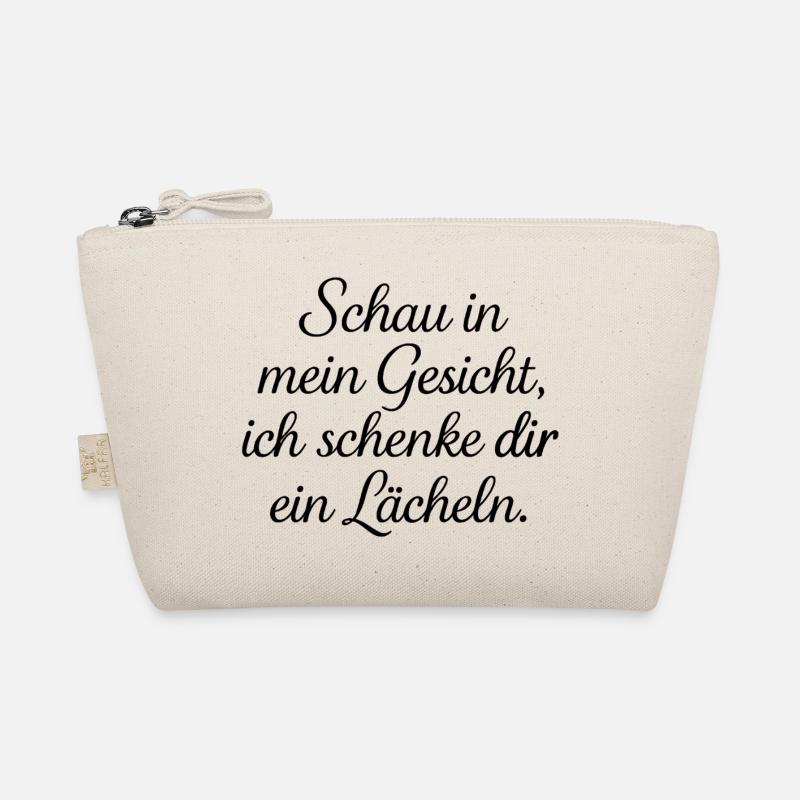 Schau in mein Gesicht, ich schenke dir ein Lächeln Bio-Täschchen