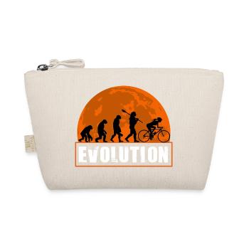 Evolution des Mannes, Radfahren, Radfahrer, Mädchenradfahrer, Fahrt - Bio-Täschchen - Natur - Vorne