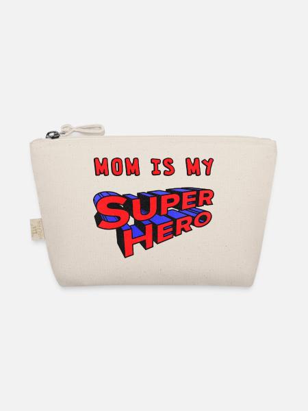 Mama ist meine Superheldin - Bio-Täschchen - Natur - Vorne