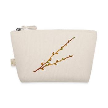 Delicate Palm Catkins Branches – Spring Motif - Organic Pouch - nature - Front
