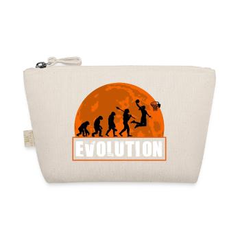Basketball Evolution Player Dunking Silhouette - Organic Pouch - nature - Front