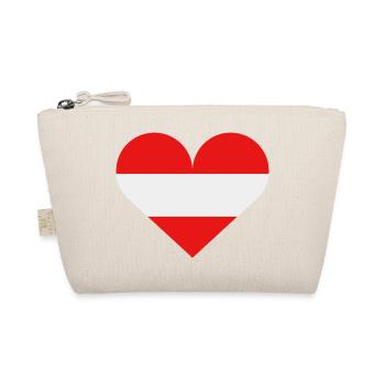 Austria heart flag - Organic Pouch - nature - Front