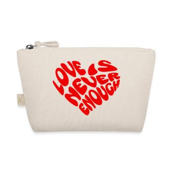 One Love Heart Shape Design - Organic Pouch - nature - Front