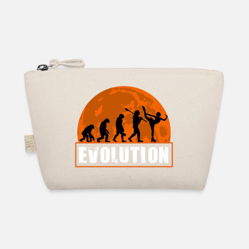 Evolution of Figure Skating Retro Figure Skater Organic Pouch