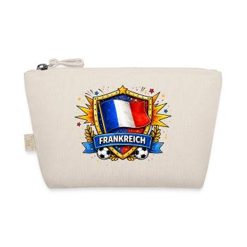 French flag in football shield - Organic Pouch - nature - Front