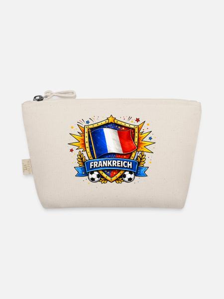 Drapeau français dans le bouclier de football - Trousse biologique - nature - Devant