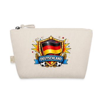 Deutschland Shield Fußball Design - Bio-Täschchen - Natur - Vorne