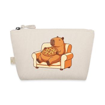 Pizza Capybara auf dem Sofa - Bio-Täschchen - Natur - Vorne