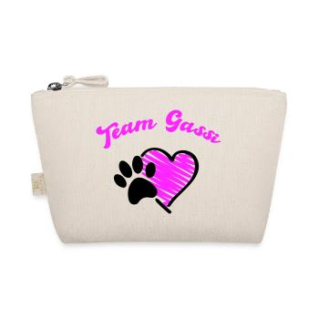 Team Gassi Hund Herz Liebe - Bio-Täschchen - Natur - Vorne