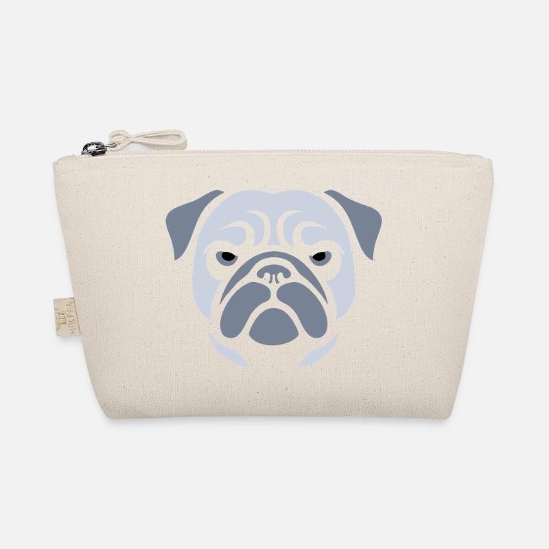 Mops , Hundekopf Bio-Täschchen