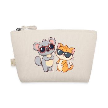 Freundschaft in der Sonne: Koala und Katze - Bio-Täschchen - Natur - Vorne