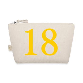 18. 18 JAHRE ALT. 18-JÄHRIGES JUBILÄUM. 18. GEBURTSTAG. - Bio-Täschchen - Natur - Vorne