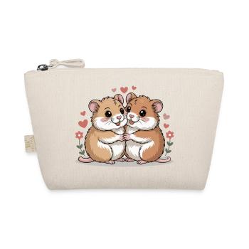 Couple de hamsters pour la Saint-Valentin - Trousse biologique - nature - Devant