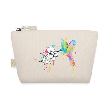 Colibri coloré avec fleur – style graffiti - Trousse biologique - nature - Devant