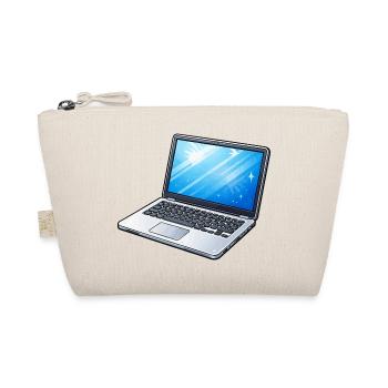 Laptop Light Blue Neon - Organic Pouch - nature - Front