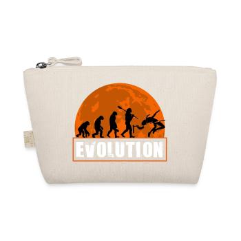 High Jumping Evolution Retro Athlete Silhouette - Organic Pouch - nature - Front