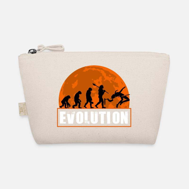 High Jumping Evolution Retro Athlete Silhouette Bio-Täschchen