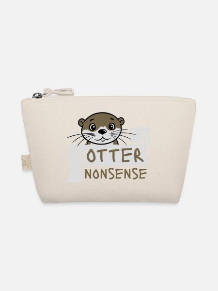 Otter Nonsense Lustig Wortspiel Otter Liebe Spruch - Bio-Täschchen - Natur - Vorne