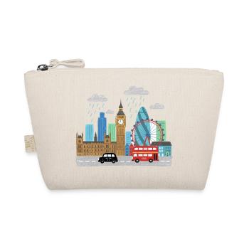London City Skyline Big Ben Cartoon Art - Organic Pouch - nature - Front