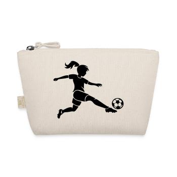 Silhouette féminine de football - Trousse biologique - nature - Devant
