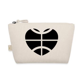 Basketball heart - Organic Pouch - nature - Front