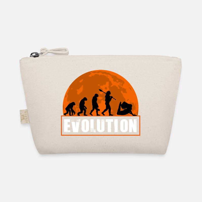 Yoga Evolution Silhouette Sunset Retro Bio-Täschchen