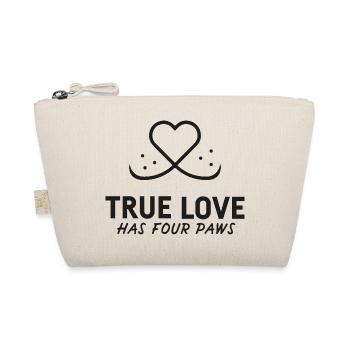 Wahre Liebe hat 4 Pfoten - Bio-Täschchen - Natur - Vorne