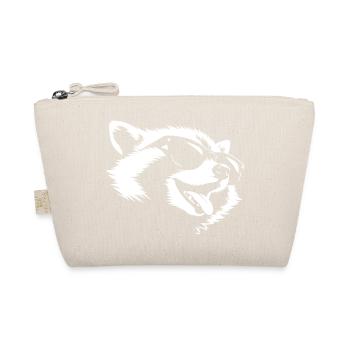 Waschbär Coolness – Sonnenbrille Bandit Kopf - Bio-Täschchen - Natur - Vorne