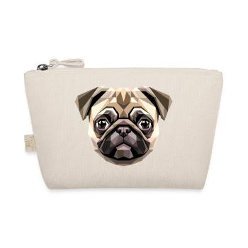 Mops Beige Hunde Liebe Carlin Kleiner Süßer Mops - Bio-Täschchen - Natur - Vorne