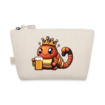 Wurm Bier König - Bio-Täschchen - Natur - Vorne