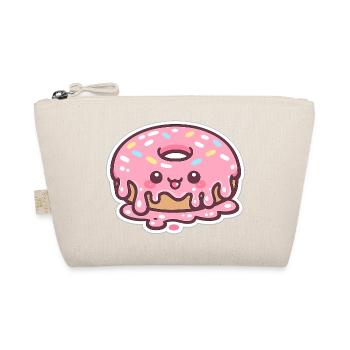 Kawaii Donut with Frosting - Organic Pouch - nature - Front