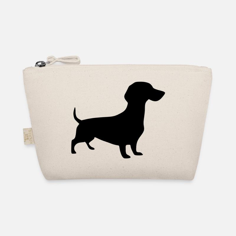 Dachshund Dog Silhouette Gift Propriétaire de teckel Trousse biologique