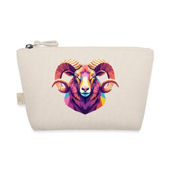 Sheep Head Funny Gift Farm Animal - Organic Pouch - nature - Front