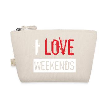 Love Red Paint Splatter Distressed Urban Design - Bio-Täschchen - Natur - Vorne