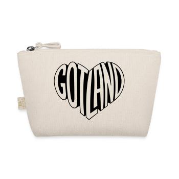 Gotland, Sweden Lettering Heart - Organic Pouch - nature - Front
