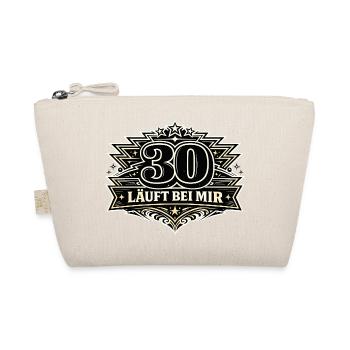 30 läuft bei mir Geburtstagsbadge - Bio-Täschchen - Natur - Vorne