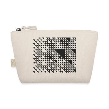 geometric triangles pattern design - Organic Pouch - nature - Front