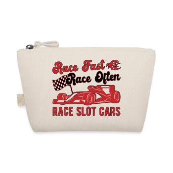 Race Fast Race Often Race Slot Cars Slotrace Gift - Organic Pouch - nature - Front