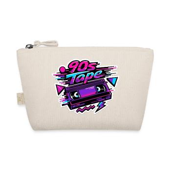90s Tape Neon Retro Cassette - Bio-Täschchen - Natur - Vorne