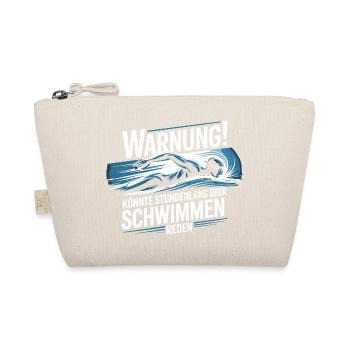  Warnung Könnte Stundenlang Über Schwimmen Reden - Bio-Täschchen - Natur - Vorne