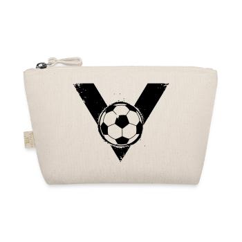 Fußball V Sieg Wappen Grunge - Bio-Täschchen - Natur - Vorne
