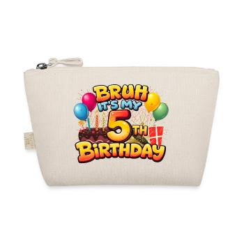 5th birthday shirt 5th birthday shirt  boy 5 year - Trousse biologique - nature - Devant