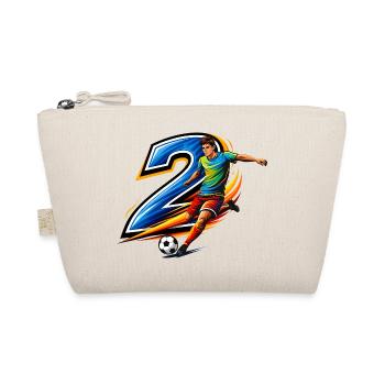 Number 2 Soccer Shirt Player Action Design - Organic Pouch - nature - Front