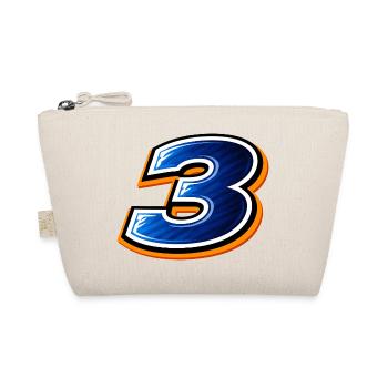 Number 3 Football Jersey Design Sporty - Organic Pouch - nature - Front