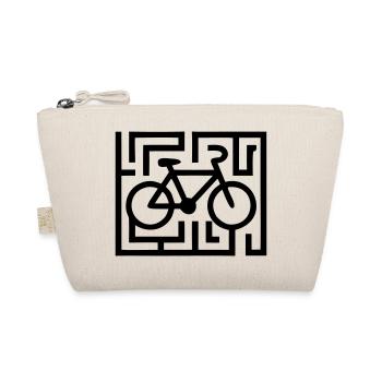 Kniffliges Fahrrad Labyrinth Rätsel - Bio-Täschchen - Natur - Vorne