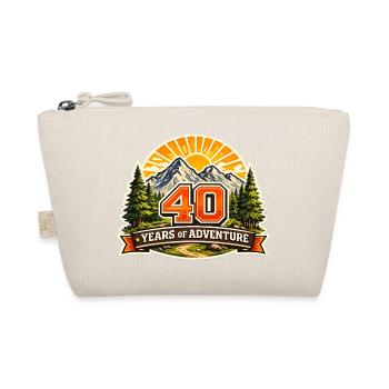40 years of Abenteuer Logo - Organic Pouch - nature - Front