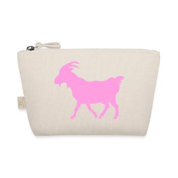 Ziege rosa G.O.A.T. - Bio-Täschchen - Natur - Vorne